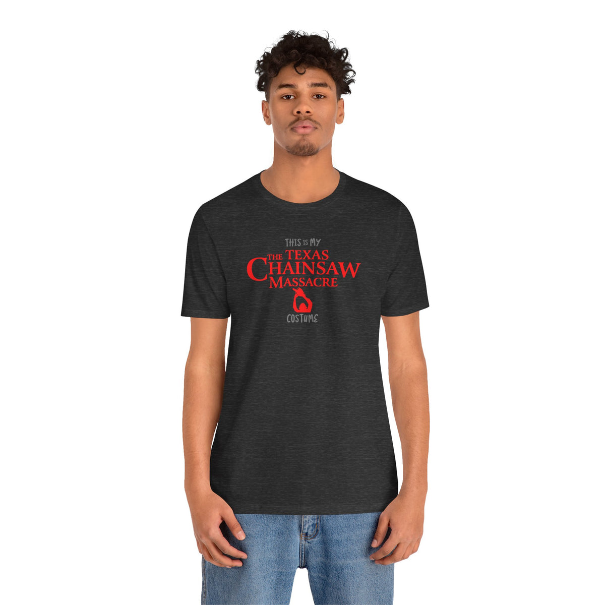 This is My Texas Chainsaw Massacre Costume Scary Halloween Movie Couples Unisex Jersey Short Sleeve Tee