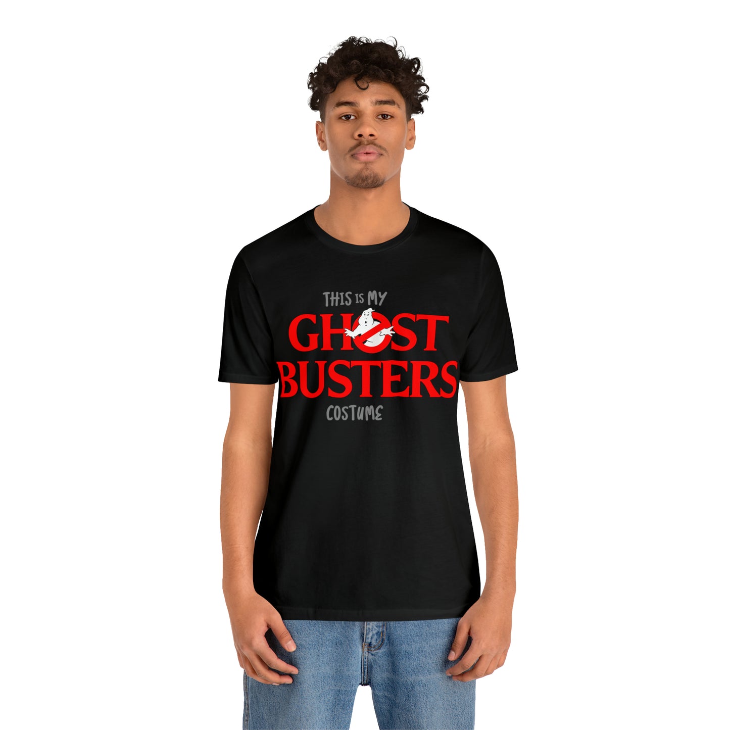 This is My GHOST BUSTERS Costume Funny Halloween Couples Unisex Jersey Short Sleeve Tee