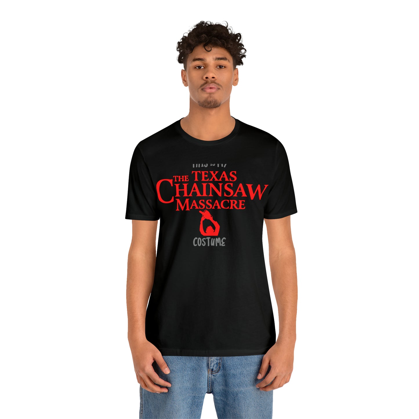 This is My Texas Chainsaw Massacre Costume Scary Halloween Movie Couples Unisex Jersey Short Sleeve Tee