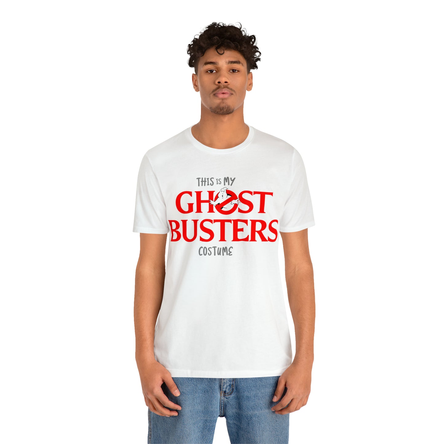 This is My GHOST BUSTERS Costume Funny Halloween Couples Unisex Jersey Short Sleeve Tee
