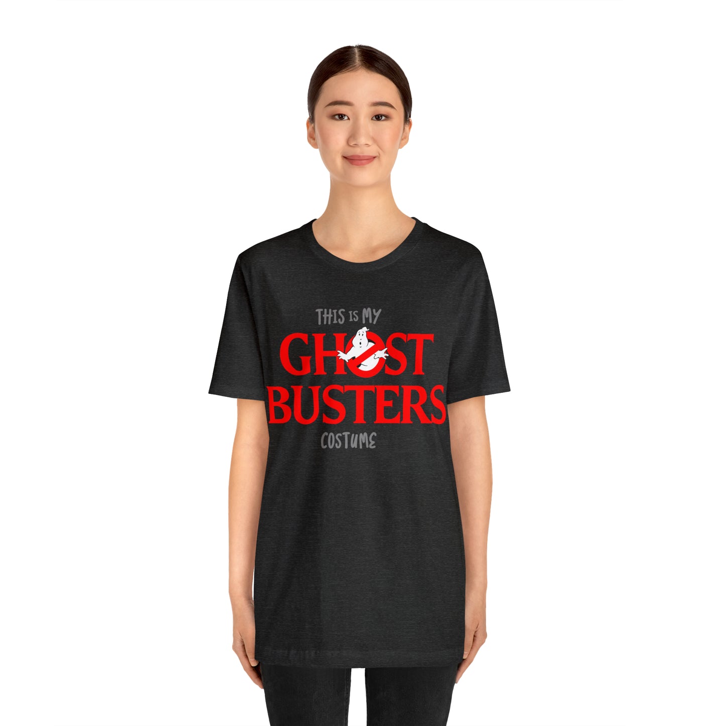 This is My GHOST BUSTERS Costume Funny Halloween Couples Unisex Jersey Short Sleeve Tee