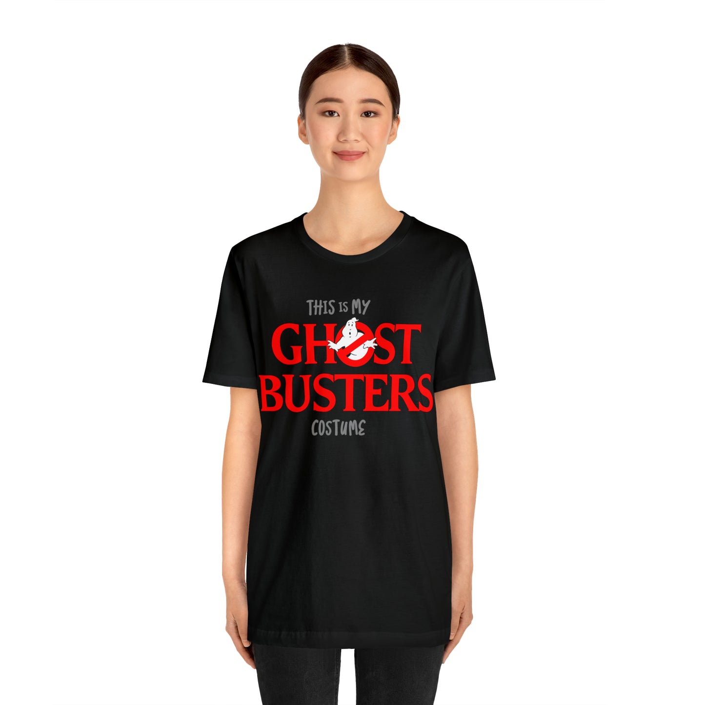 This is My GHOST BUSTERS Costume Funny Halloween Couples Unisex Jersey Short Sleeve Tee