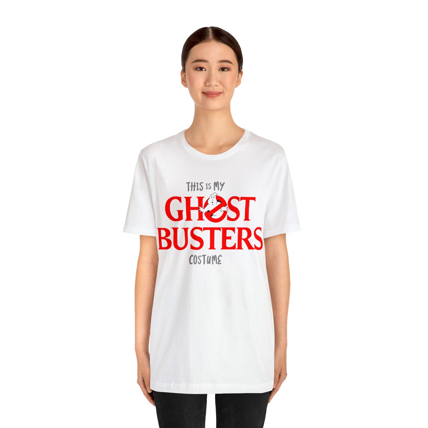 This is My GHOST BUSTERS Costume Funny Halloween Couples Unisex Jersey Short Sleeve Tee