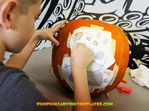 Ghost Head Monster PUMPKIN CARVING TEMPLATE DIGITAL STENCIL DOWNLOAD