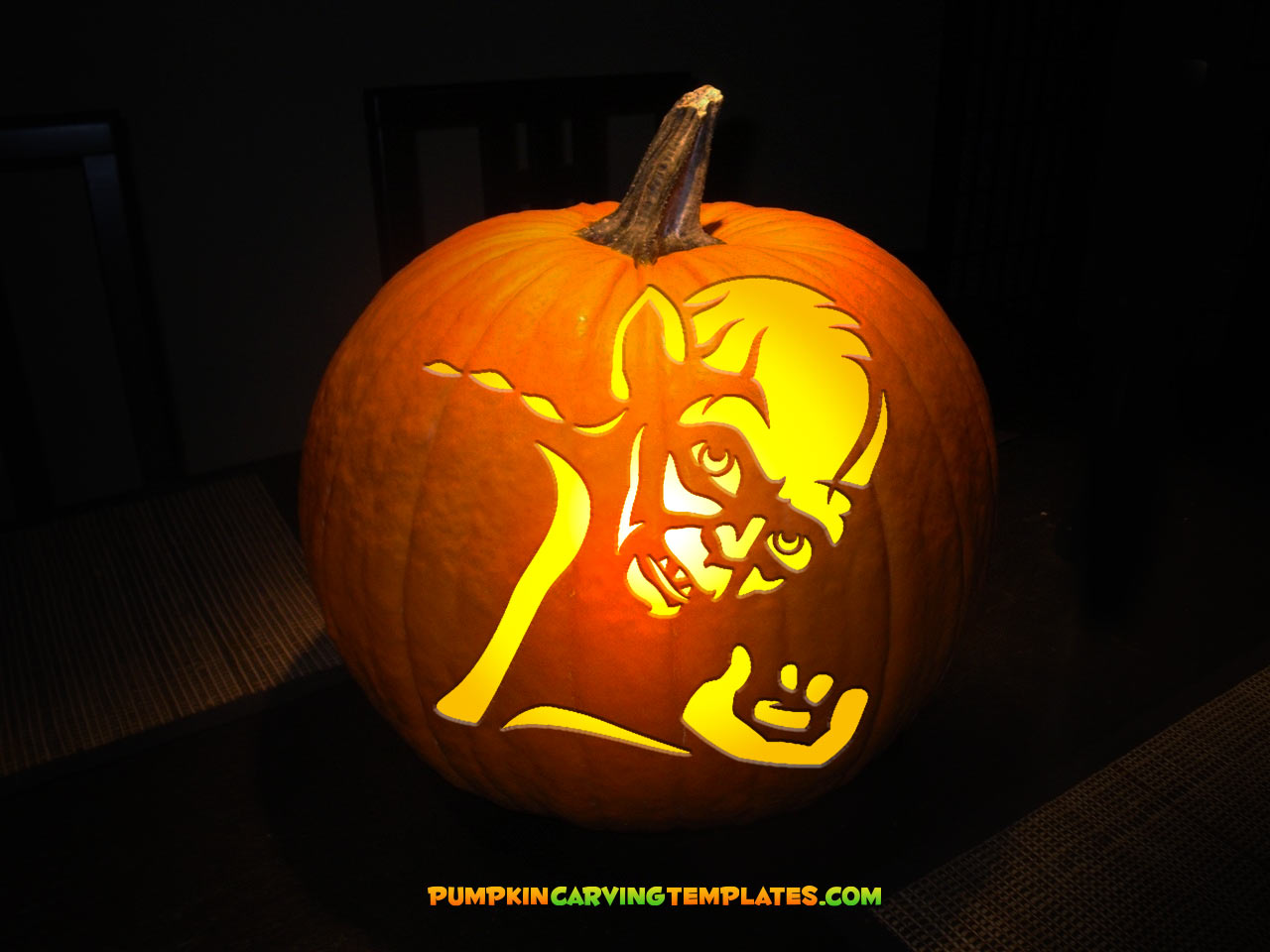 Creepy Dude Fantasy Movie PUMPKIN CARVING TEMPLATE DIGITAL DOWNLOAD
