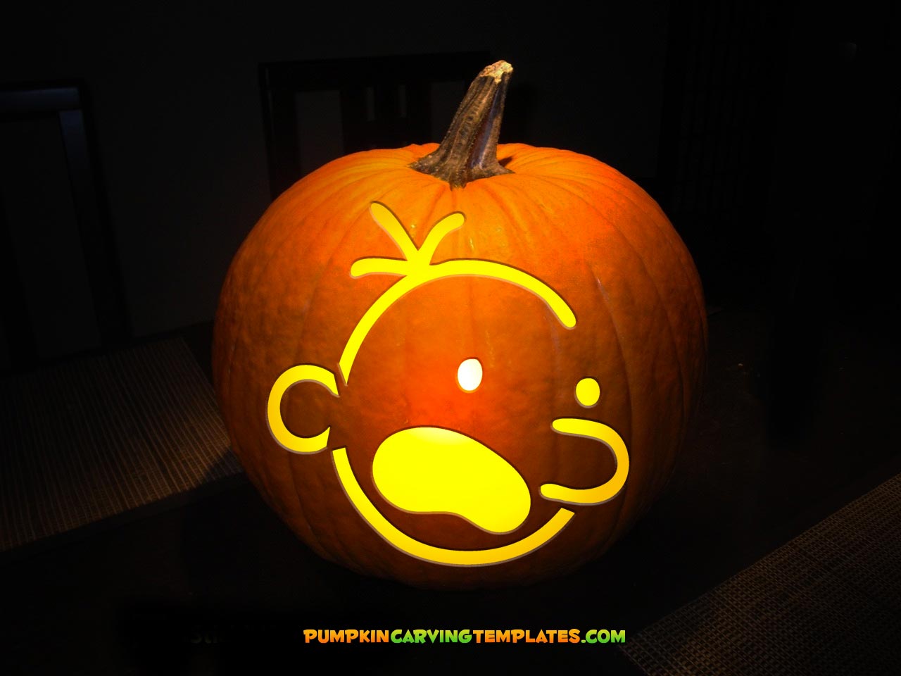 KID PUMPKIN CARVING TEMPLATE DIGITAL DOWNLOAD