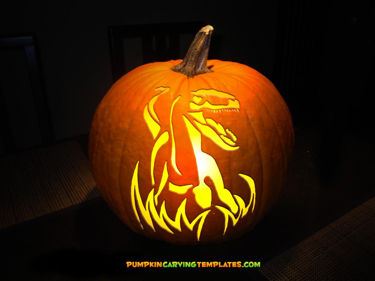 DINOSAUR RAPTOR PUMPKIN CARVING TEMPLATE DIGITAL DOWNLOAD