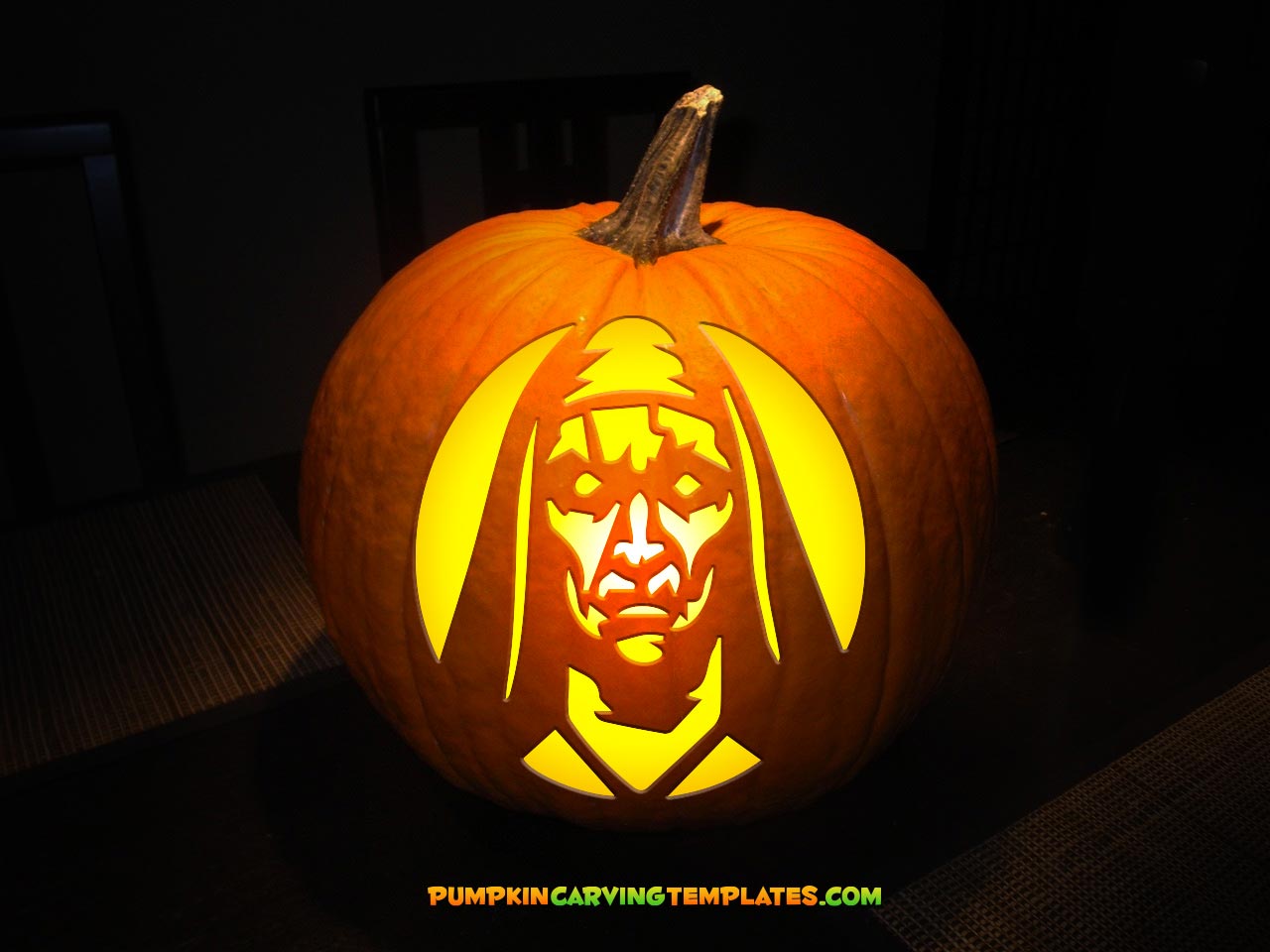 HORROR NUN PUMPKIN CARVING TEMPLATE DIGITAL DOWNLOAD