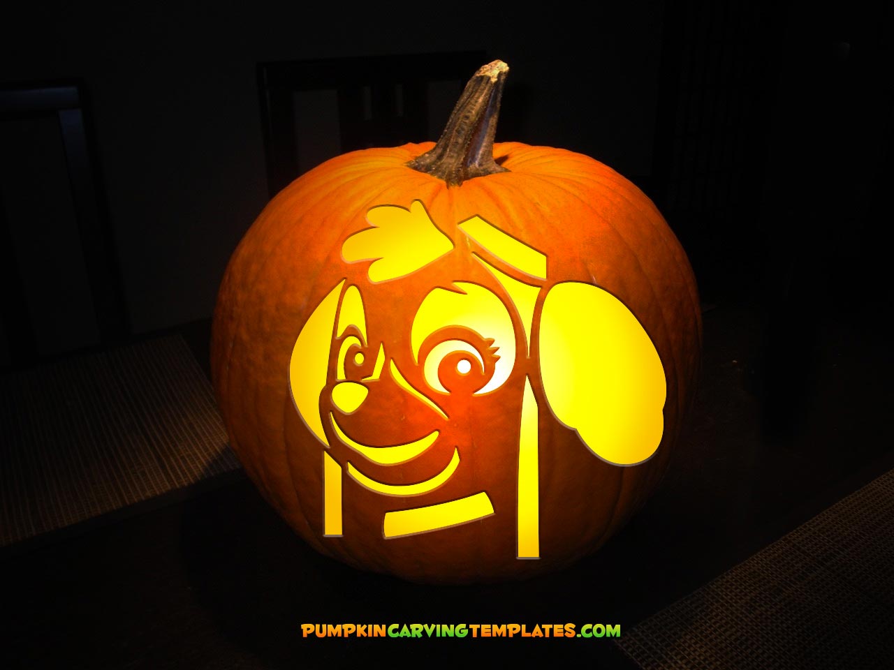 dog-cartoon-character-girl-pumpkin-carving-template-digital-download