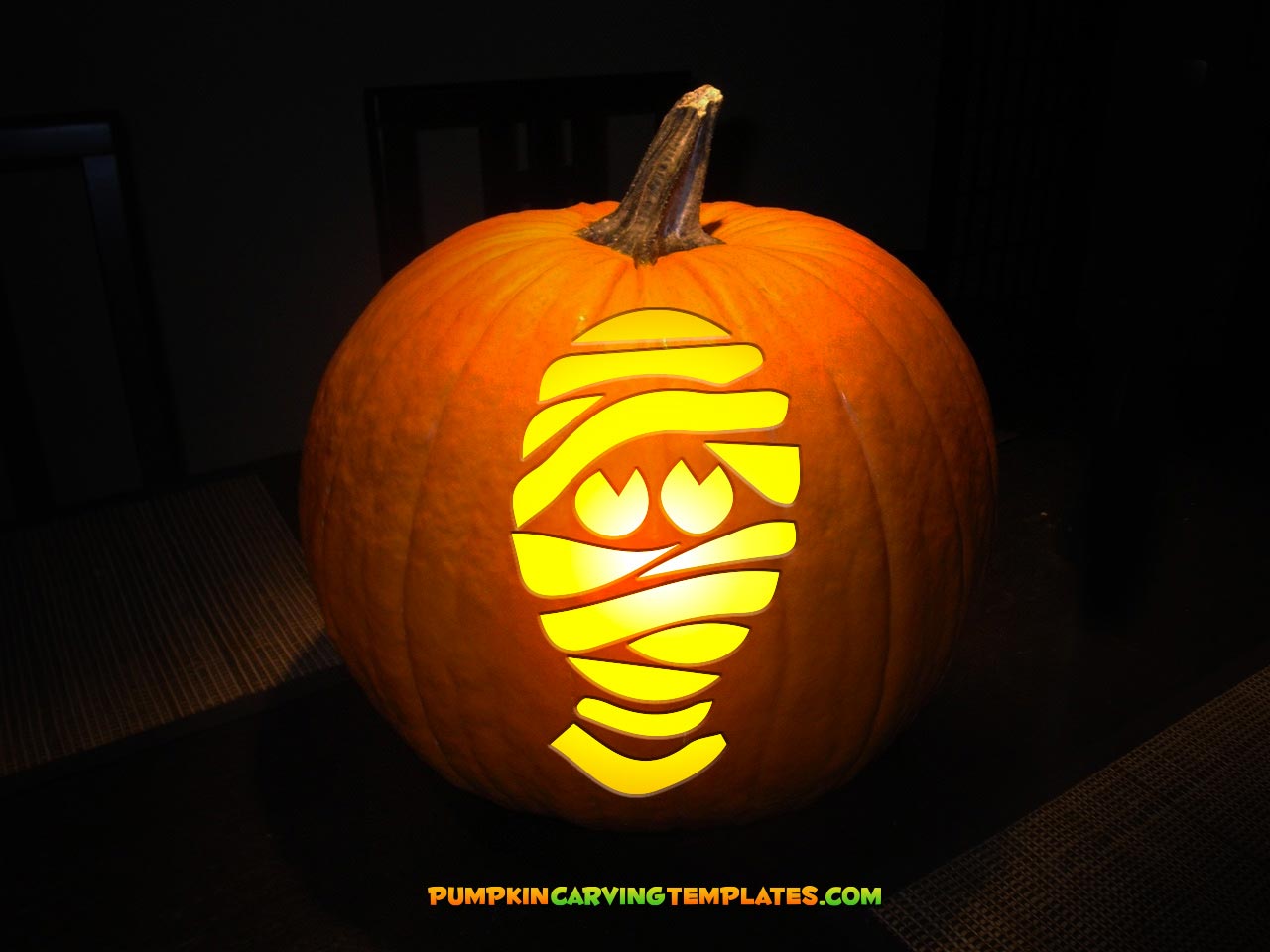 Mummy Horror Classic PUMPKIN CARVING TEMPLATE DIGITAL STENCIL DOWNLOAD