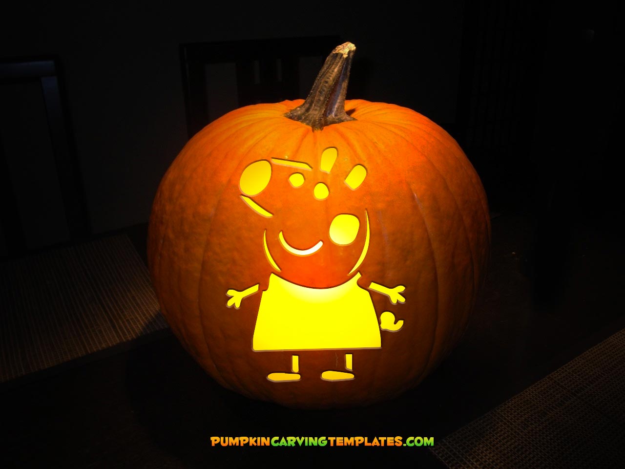 PIC KIDS Cartoon PUMPKIN CARVING TEMPLATE DIGITAL STENCIL DOWNLOAD