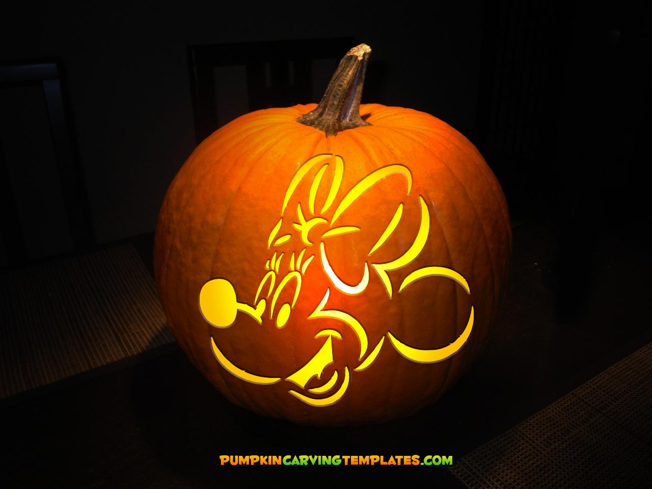 CARTOON BOW PUMPKIN CARVING TEMPLATE DIGITAL DOWNLOAD