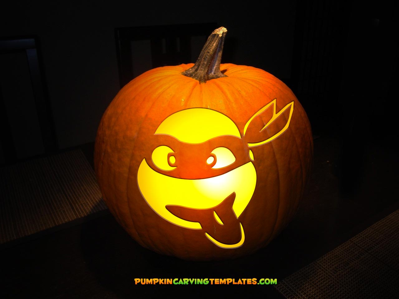 NINJA Funny PUMPKIN CARVING TEMPLATE DIGITAL STENCIL DOWNLOAD