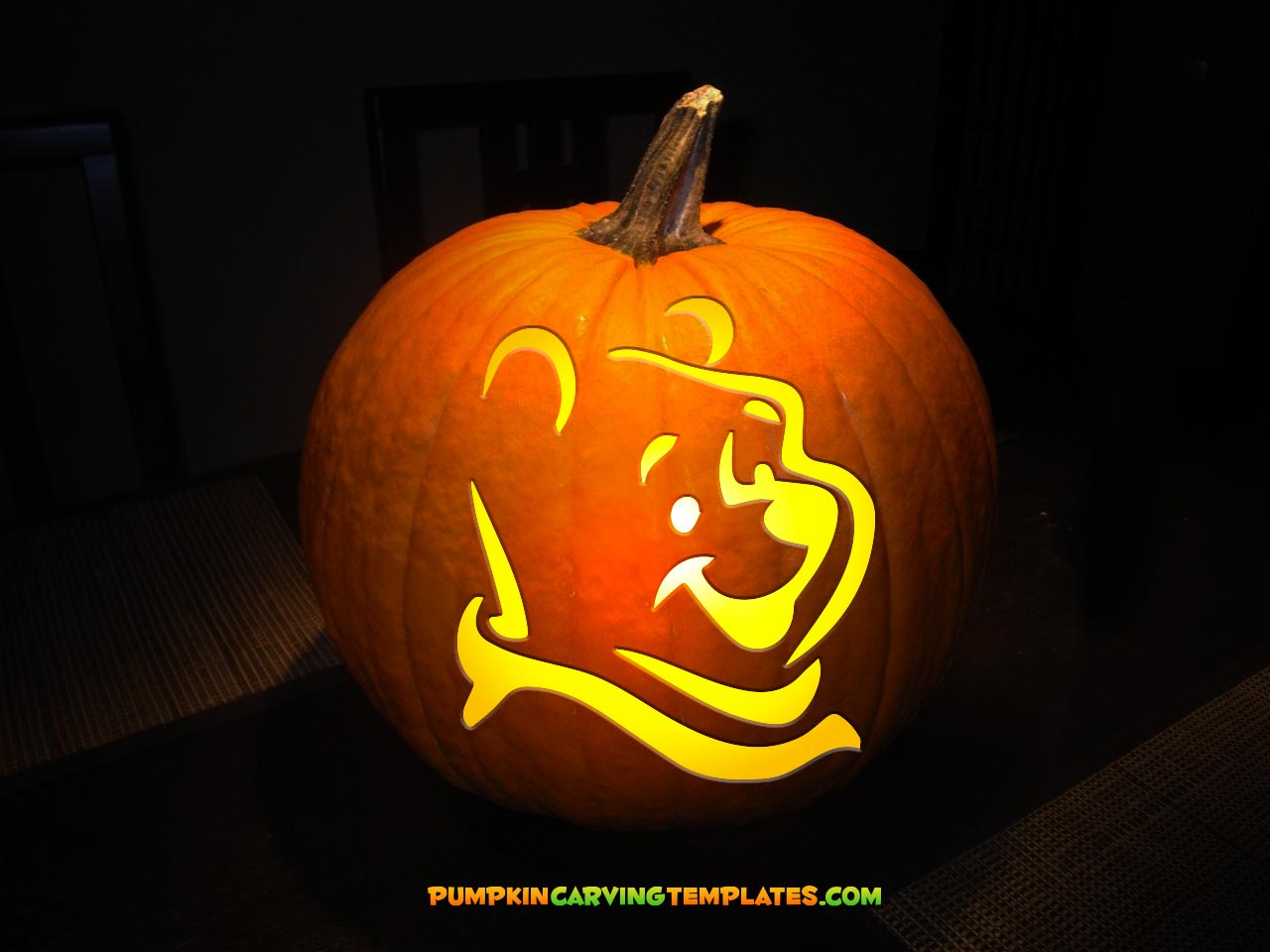 Bear Smile PUMPKIN CARVING TEMPLATE DIGITAL STENCIL DOWNLOAD