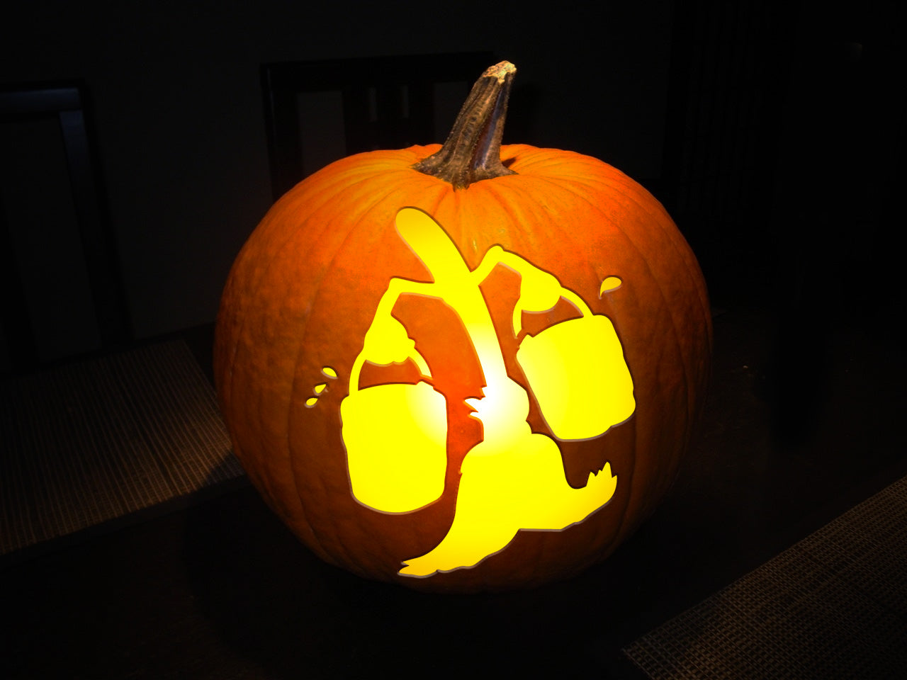FANTASY Mop PUMPKIN CARVING TEMPLATE DIGITAL STENCIL DOWNLOAD