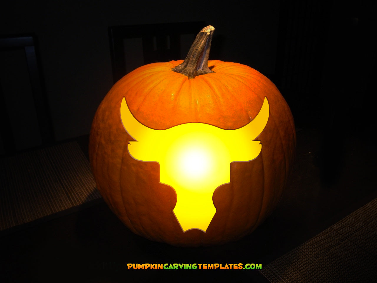 PUMPKIN CARVING TEMPLATE BULL DIGITAL DOWNLOAD