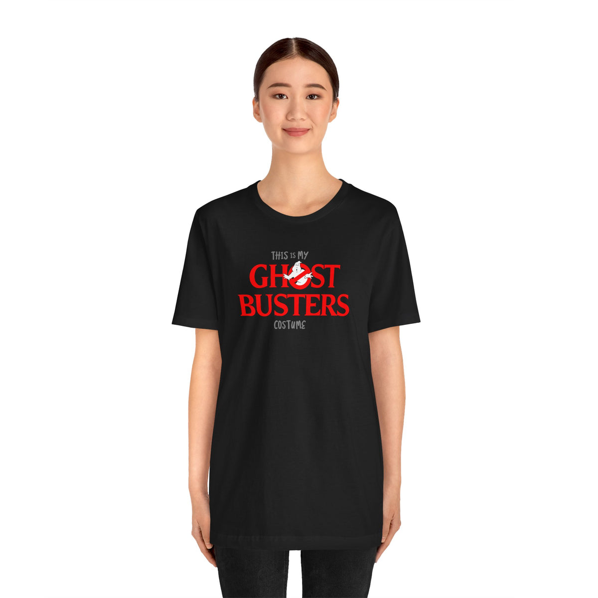 This is My GHOST BUSTERS Costume Funny Halloween Couples Unisex Jersey Short Sleeve Tee