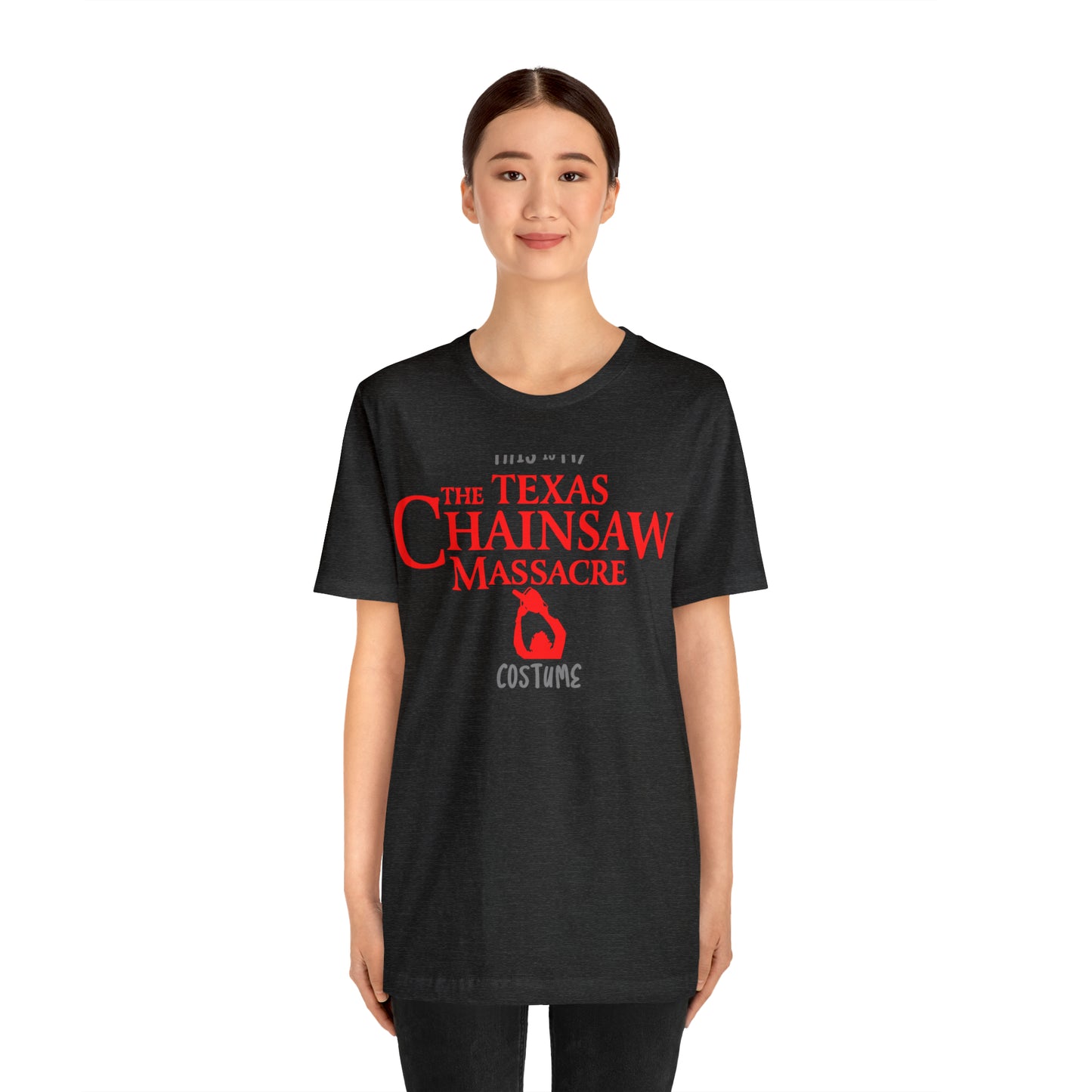 This is My Texas Chainsaw Massacre Costume Scary Halloween Movie Couples Unisex Jersey Short Sleeve Tee