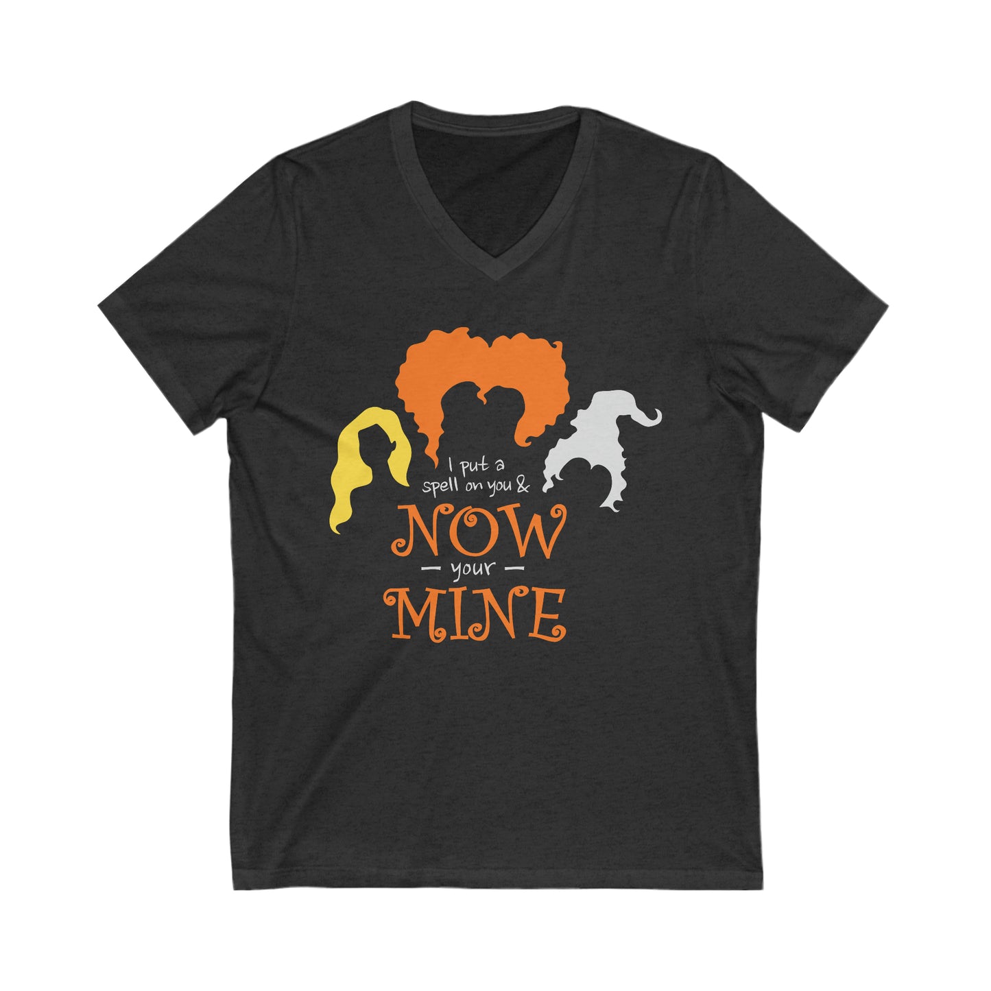 I Put a Spell on You Now Your Mine Hocus Pocus Halloween Movie Witches Short Sleeve V Neck T Shirt