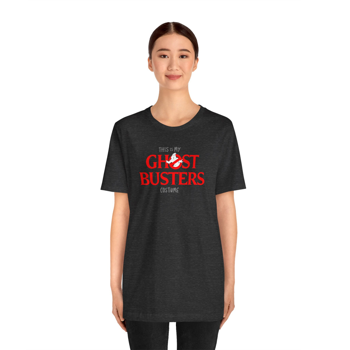 This is My GHOST BUSTERS Costume Funny Halloween Couples Unisex Jersey Short Sleeve Tee