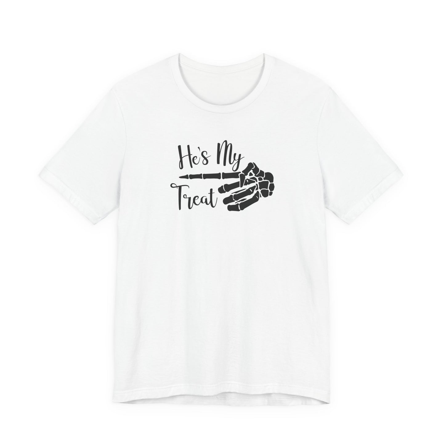 TRICK TREAT He's Couples HALLOWEEN Costume Funny Movie Unisex Jersey Short Sleeve Tee Unisex