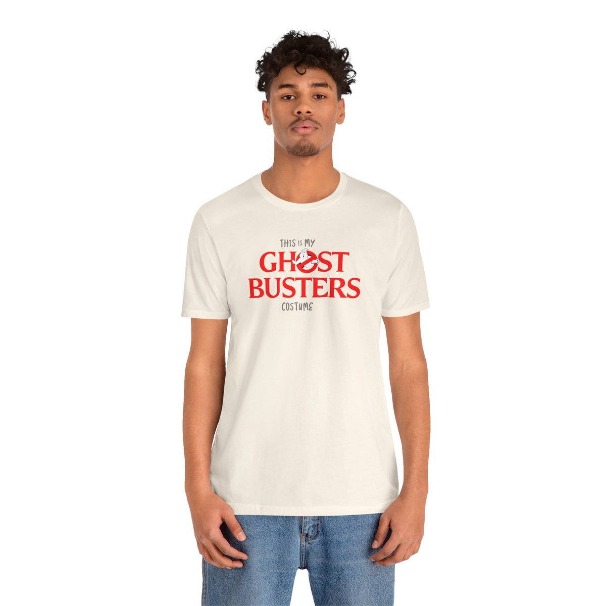 This is My GHOST BUSTERS Costume Funny Halloween Couples Unisex Jersey Short Sleeve Tee