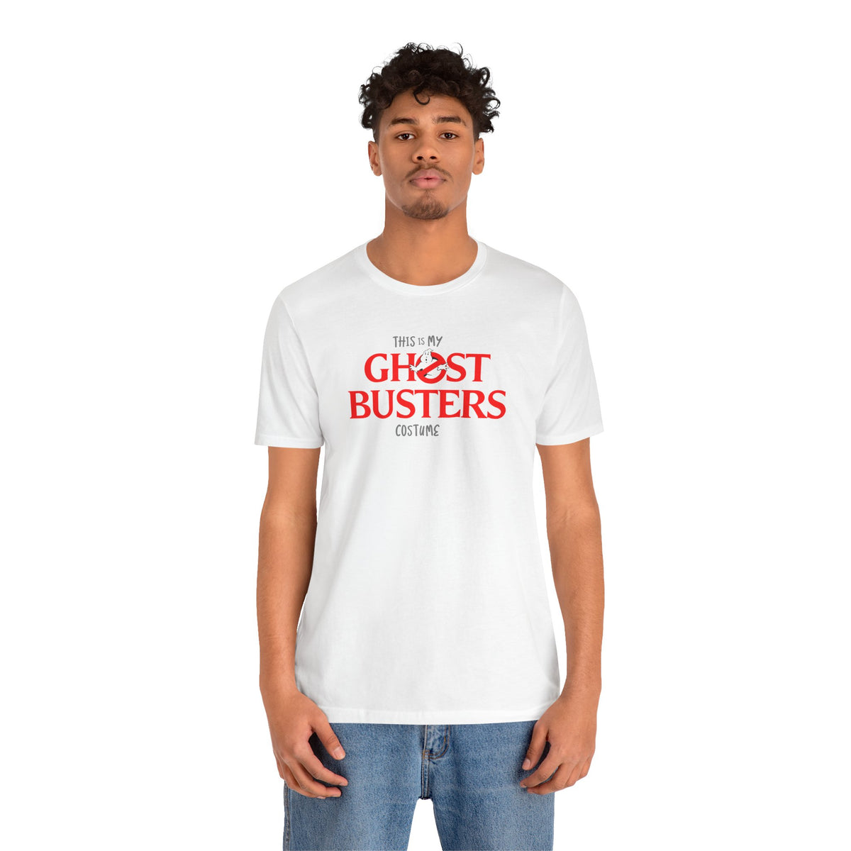 This is My GHOST BUSTERS Costume Funny Halloween Couples Unisex Jersey Short Sleeve Tee