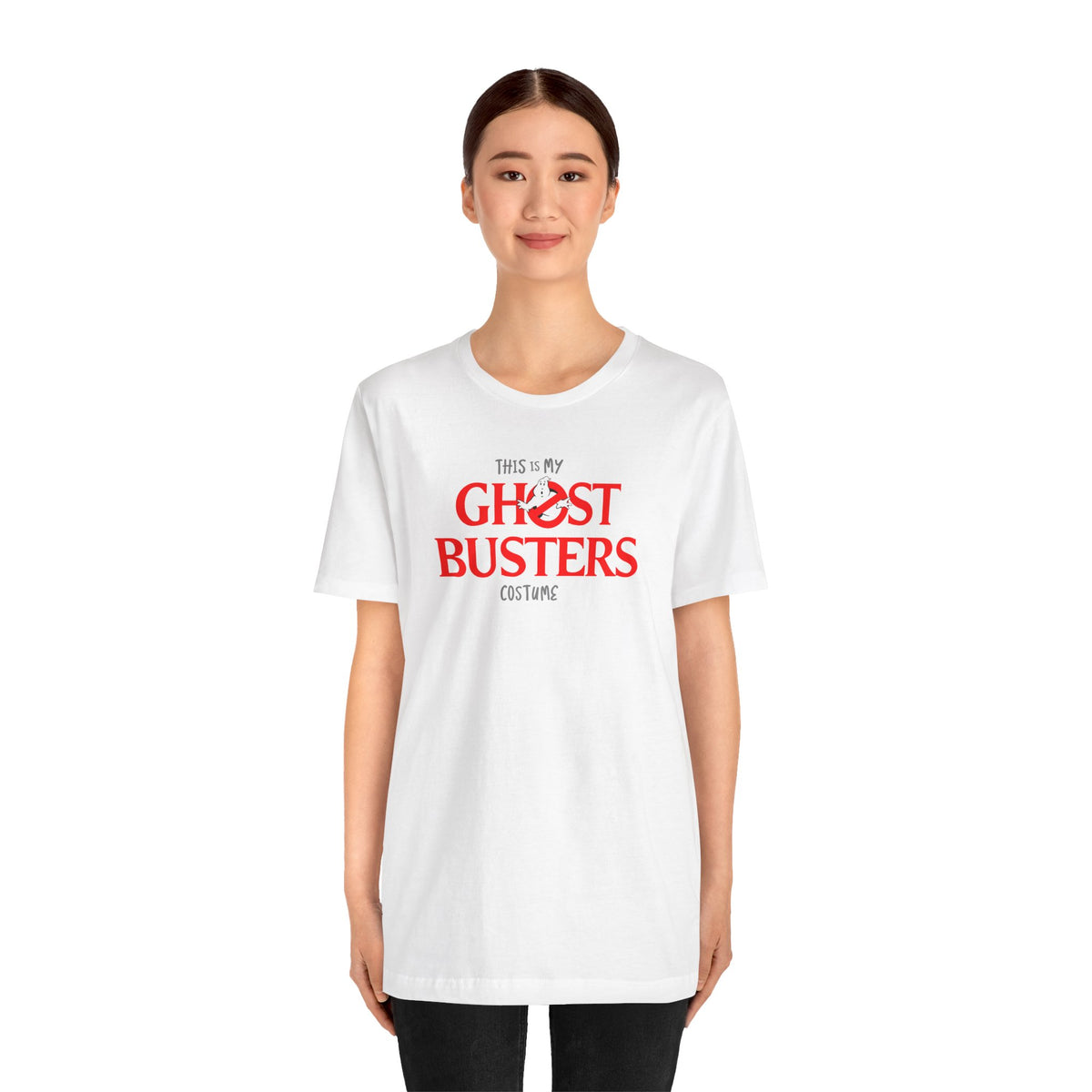 This is My GHOST BUSTERS Costume Funny Halloween Couples Unisex Jersey Short Sleeve Tee