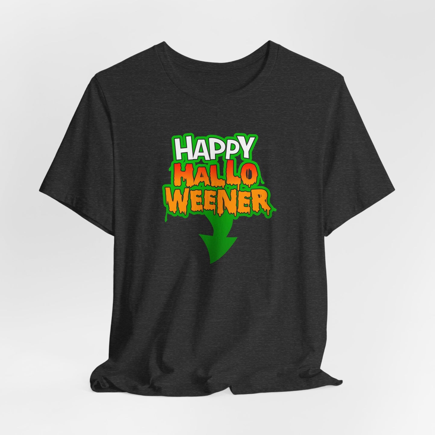 HAPPY HALLO WEENER Funny Hubie Halloween Movie Unisex T-Shirt Cool Graphic Tee Vulgar Gift