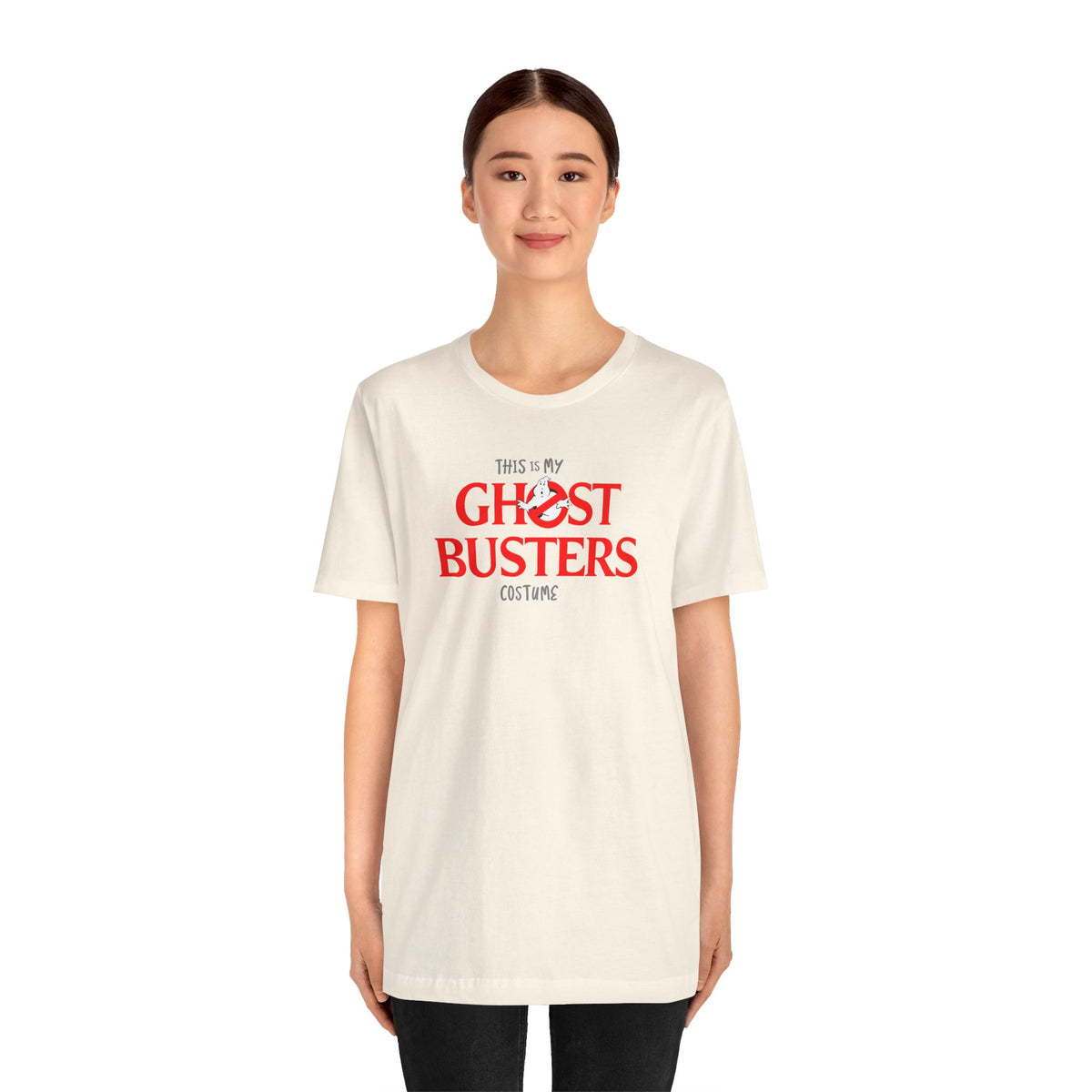 This is My GHOST BUSTERS Costume Funny Halloween Couples Unisex Jersey Short Sleeve Tee
