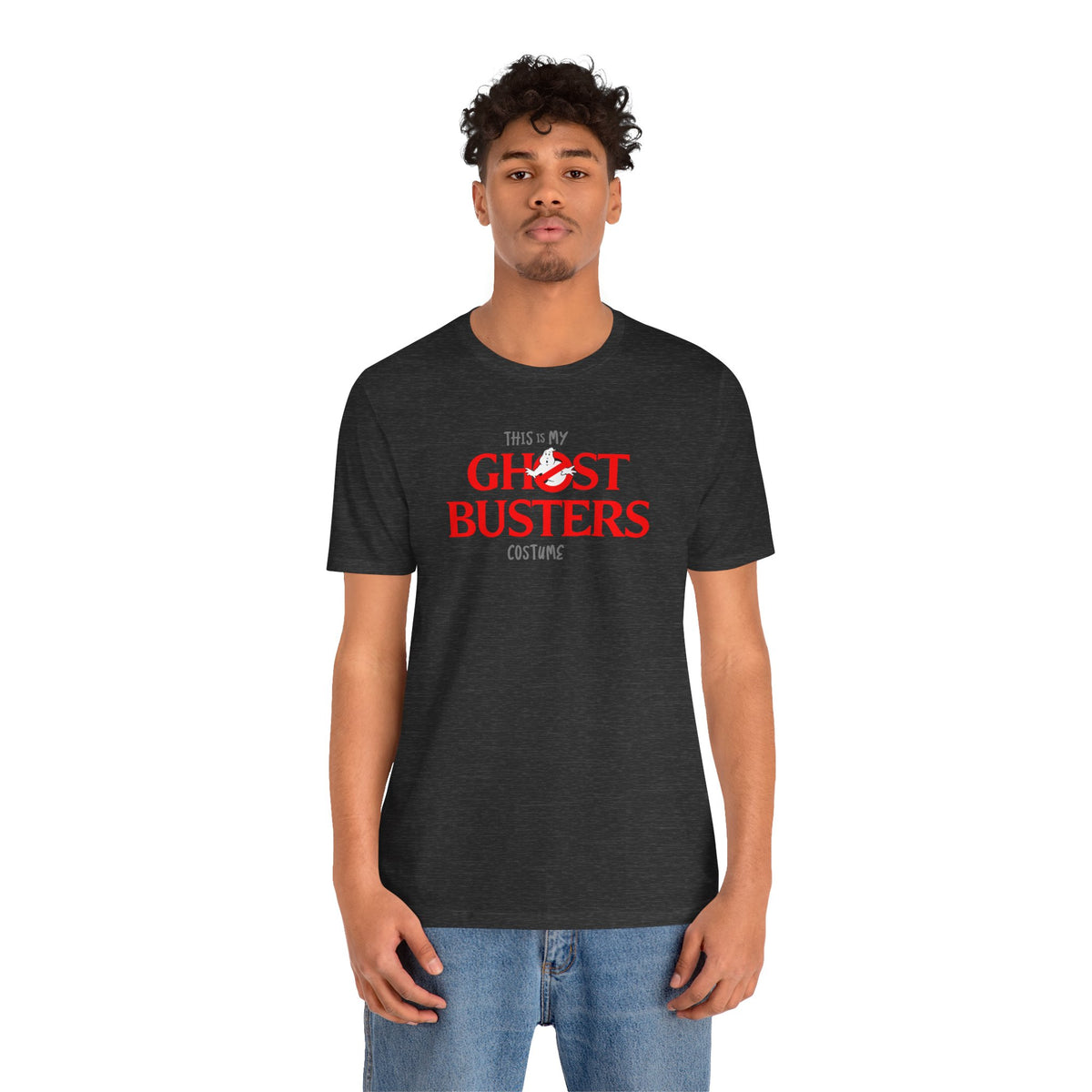 This is My GHOST BUSTERS Costume Funny Halloween Couples Unisex Jersey Short Sleeve Tee