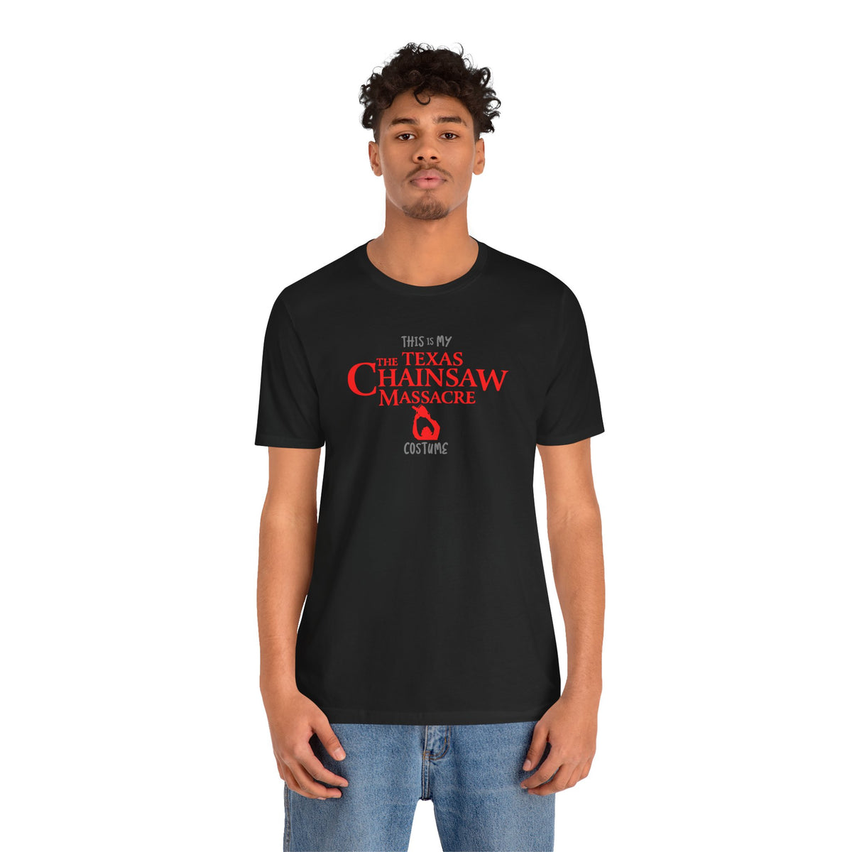 This is My Texas Chainsaw Massacre Costume Scary Halloween Movie Couples Unisex Jersey Short Sleeve Tee
