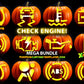 CHECK ENGINE Car Mechanic CARTOON BUNDLE PUMPKIN CARVING TEMPLATE DIGITAL DOWNLOAD (Copy)