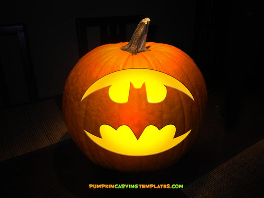 BATMAN Superhero Logo PUMPKIN CARVING TEMPLATE
