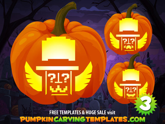 ROBLOX Brain Rot Video Game Admin Lucky Block BUNDLE PUMPKIN CARVING TEMPLATE DIGITAL DOWNLOAD