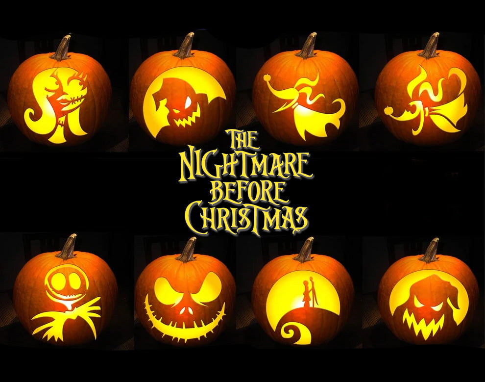 NIGHTMARE BEFORE CHRISTMAS MOVIE BUNDLE PUMPKIN CARVING TEMPLATE DIGITAL DOWNLOAD