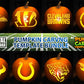 FOOTBALL AFC NORTH SOUTH BUNDLE PUMPKIN CARVING TEMPLATE DIGITAL DOWNLOAD