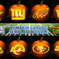 FOOTBALL NFC EAST WEST BUNDLE PUMPKIN CARVING TEMPLATE DIGITAL DOWNLOAD