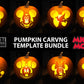 MICKEY MOUSE CARTOON BUNDLE PUMPKIN CARVING TEMPLATE DIGITAL DOWNLOAD