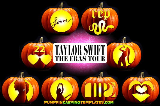 TAYLOR SWIFT ERAS TOUR BUNDLE PUMPKIN CARVING TEMPLATE DIGITAL DOWNLOAD