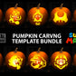 SUPER MARIO VIDEO GAME BUNDLE PUMPKIN CARVING TEMPLATE DIGITAL DOWNLOAD