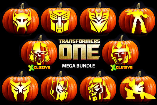 TRANSFORMERS ONE MOVIE BUNDLE PUMPKIN CARVING TEMPLATE DIGITAL DOWNLOAD