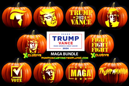 TRUMP PRESIDENT ELECTION VOTE BUNDLE PUMPKIN CARVING TEMPLATE DIGITAL DOWNLOAD