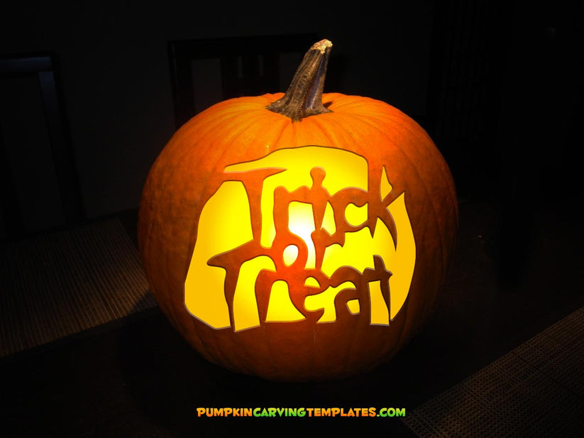 FREE TRICK OR TREAT PUMPKIN CARVING TEMPLATE DIGITAL DOWNLOAD – PumpkinCarvingTemplates