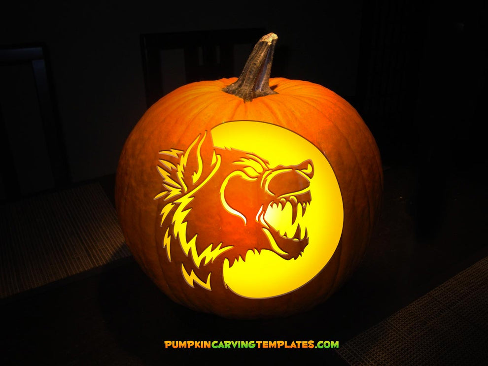 WEREWOLF PUMPKIN CARVING TEMPLATE DIGITAL DOWNLOAD