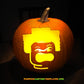 Block Monster Face PUMPKIN CARVING TEMPLATE DIGITAL STENCIL DOWNLOAD