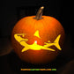 Shark Swimming PUMPKIN CARVING TEMPLATE DIGITAL STENCIL DOWNLOAD