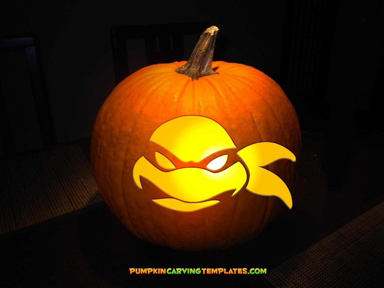 NINJA 80s Cartoon PUMPKIN CARVING TEMPLATE DIGITAL STENCIL DOWNLOAD